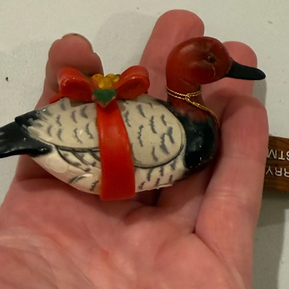 Enesco Red and Green Duck  from 1983
